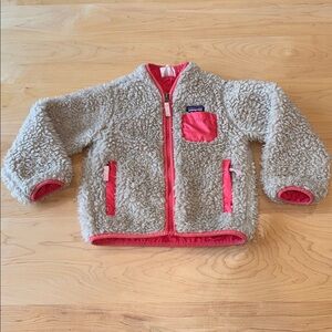 Patagonia Toddler Girls Retro-X Fleece Jacket in Pink 3T | Kids Sherpa Fleece